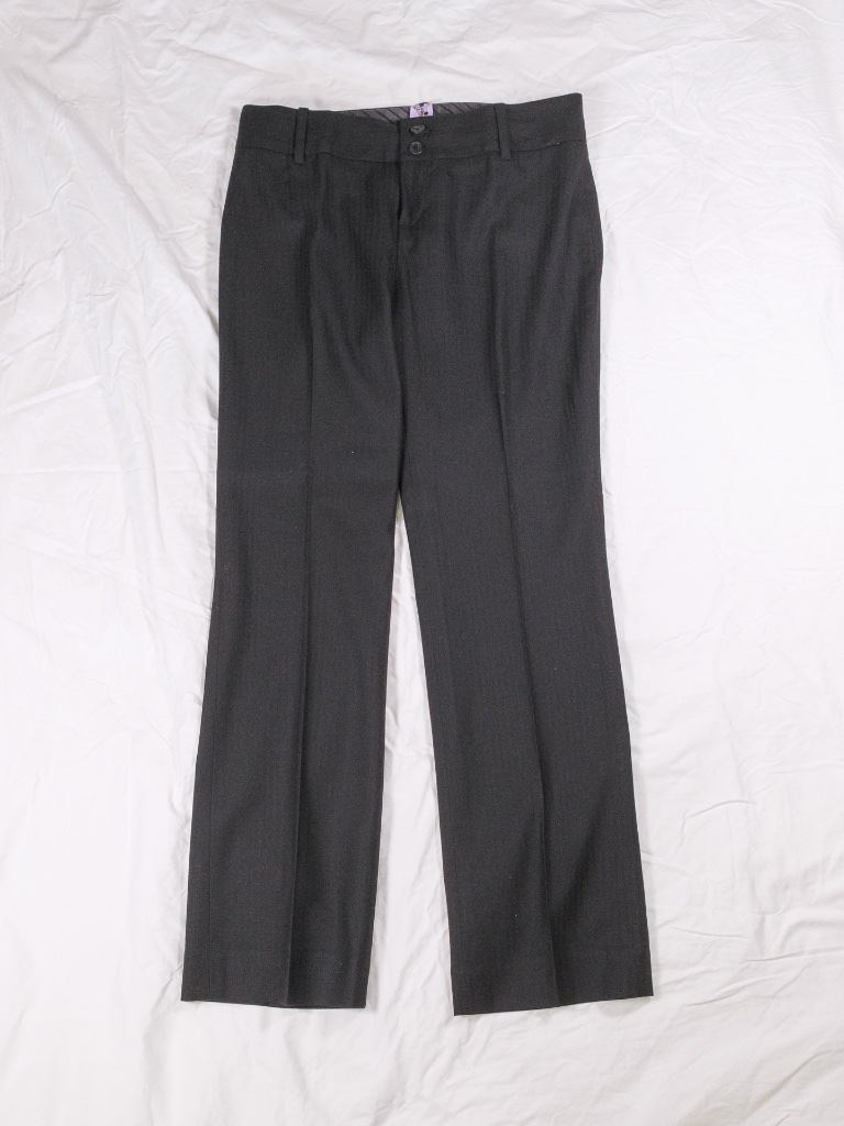 Banana Republic Black Herringbone 0r Straight Leg Pants Slacks